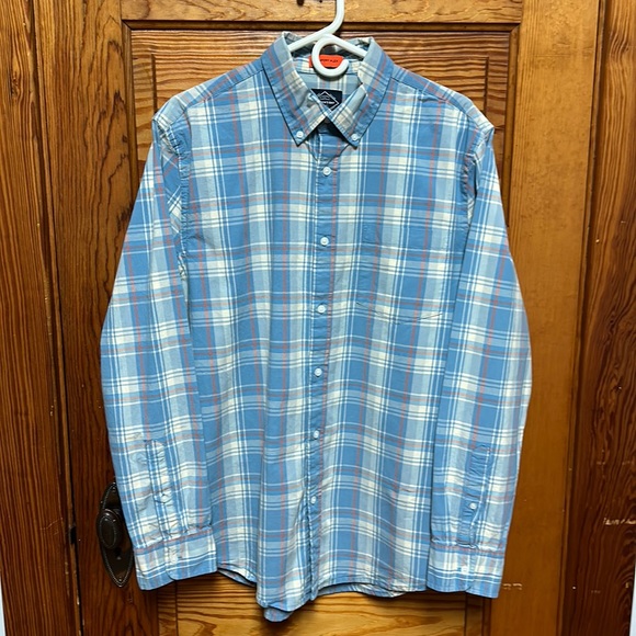 Saint John’s Bay Comfort Flex Button Down Checkered Men’s size L Shirt - Picture 1 of 3